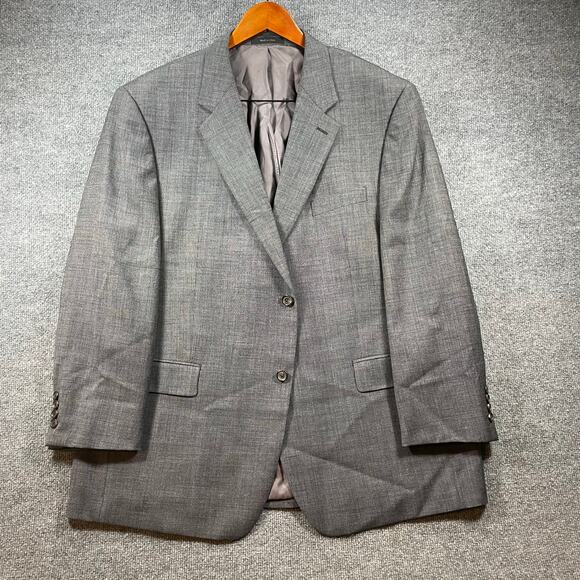 Lauren Ralph Lauren Blazer 46R Slate Gray 100% Wool Single Breast 4 Button Cuff - Picture 1 of 14